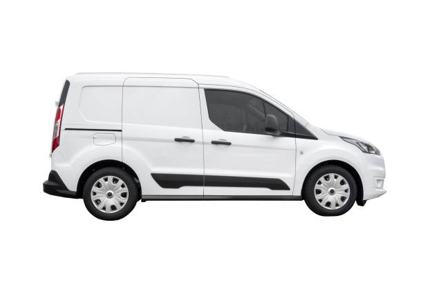 White Van on White Background - Ready for Branding