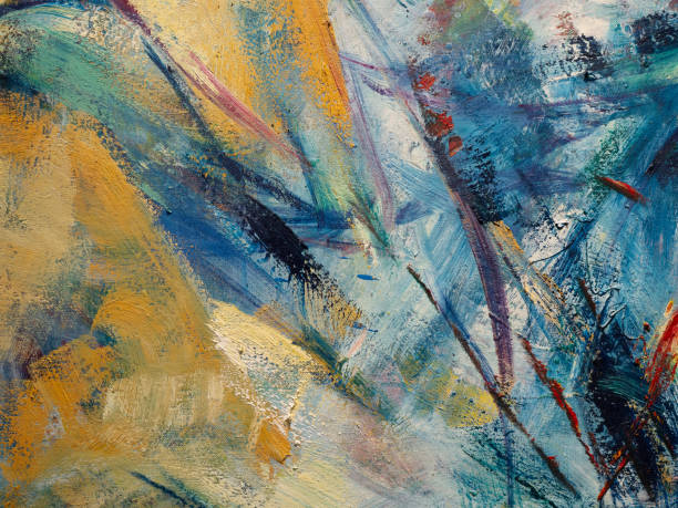 Paint on Canvas: Abstract Art in Multi Colors Hues - Background