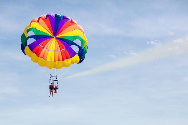 istock Kids parasailing. Water sport on summer vacation. 2150820667