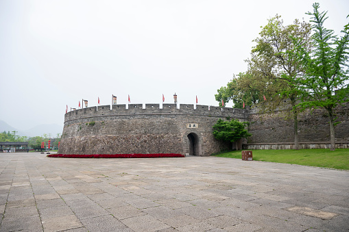 Ancient city wall in Linhai City, Zhejiang Province, China