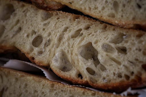 Close up shot of a loaf of bread