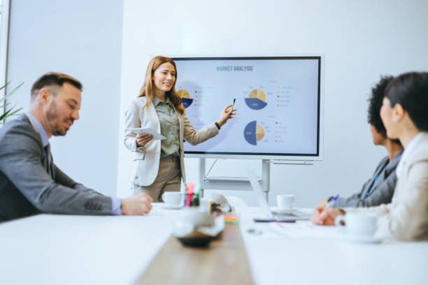 istock Businesswoman presenting at a meeting 2150826148
