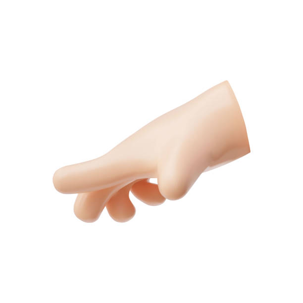 istock Hand gesture palm down 3D style cartoon vector, outstretched hand palm isolated, arm showing something, support or help 2150831206