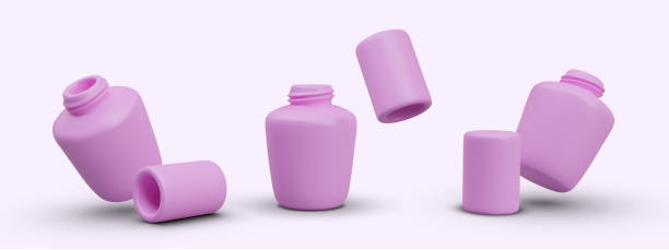 istock Set of empty plastic bottles for cosmetic and medicinal products 2150832201