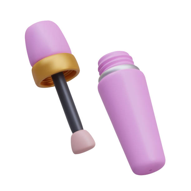 istock Realistic plastic container for lipstick in pink colors. Lip balms and glosses 2150832360