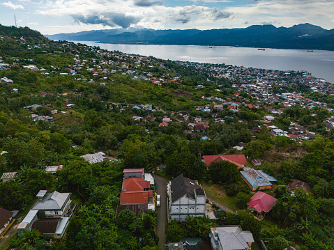 The View of Ambon City, Capital of Maluku Province, Indonesia