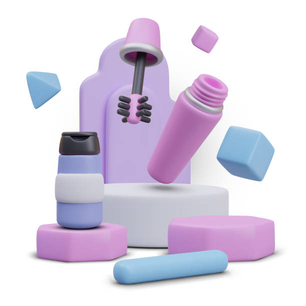 istock Realistic concept of care and decorative cosmetics in gentle style 2150835109
