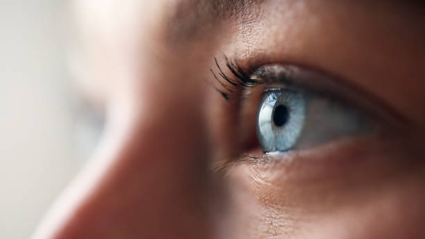 istock Macro Studio Expression Shot Of Woman's Eye With Close Up On Eyelashes And Pupil 2150836089