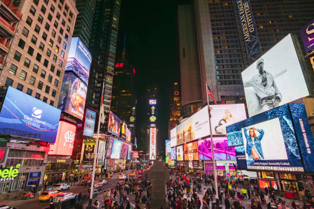 istock Times square at night in New York City (USA) 2150839554