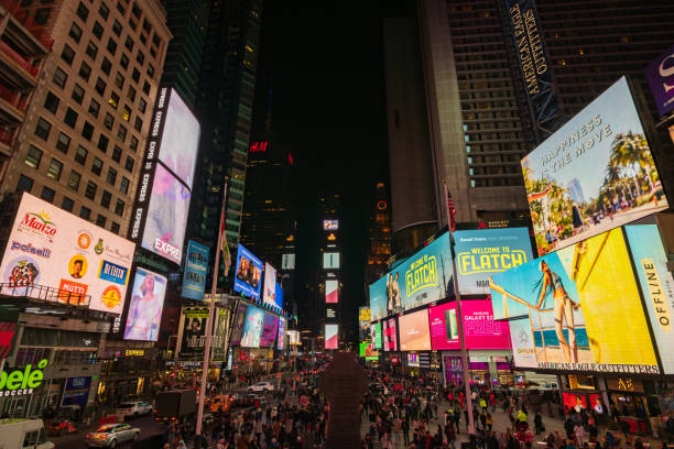 istock Times square at night in New York City (USA) 2150839559