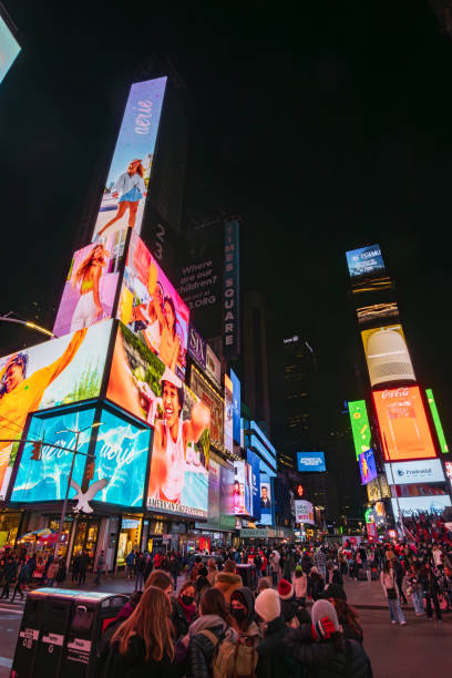 istock Times square at night in New York City (USA) 2150839568