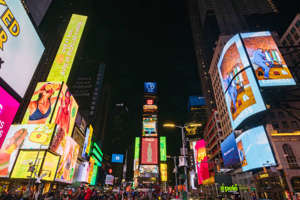 istock Times square at night in New York City (USA) 2150839585