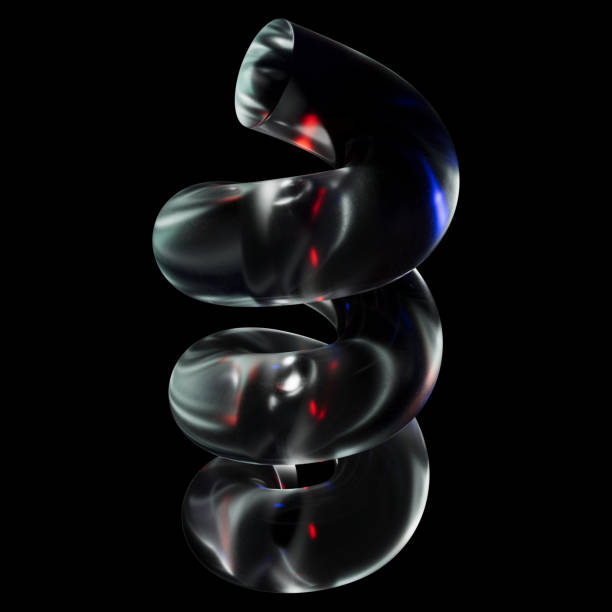 istock 3d Glass Chrome Abstract Classic Geometric shape. 2150839746