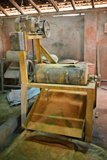 istock Natural dye making machine in a tile making factory at Karaikudi, Tamilnadu 2150842846