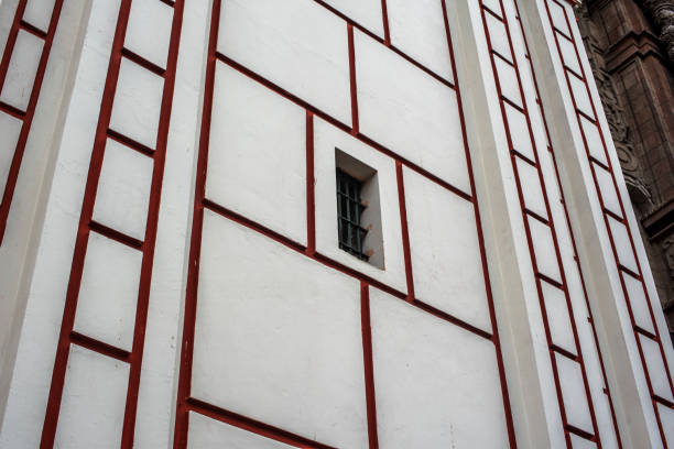 geometric architecture with particular cuts windows and geometric lines of buildings and condominiums in Lima in Peru in South America