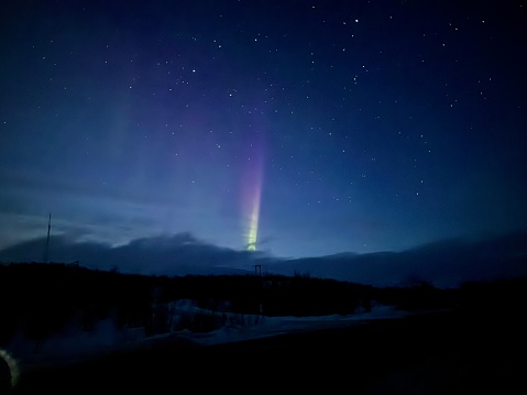 Starry Night in Finland with Aurora