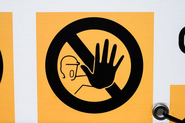 No entrance sign on a fence.