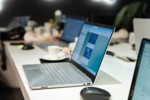 istock Working room, office atmosphere, notebooks on table, business concept 2150865032