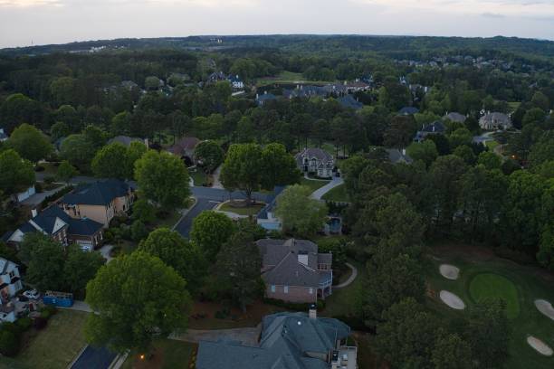 istock Panoramic aerial view of a upscale suburbs in Atlanta 2150865245