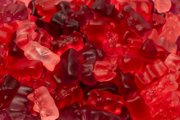 istock Assorted red gummy candies. Jelly bears. 2150874680