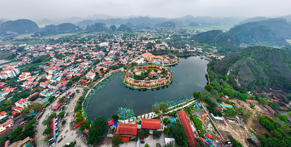 View to Tam Coc Dock, Ninh Binh, Vietnam