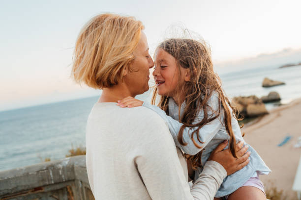 istock Mother and child having a beautiful bonding moment standing on a view point 2150878890