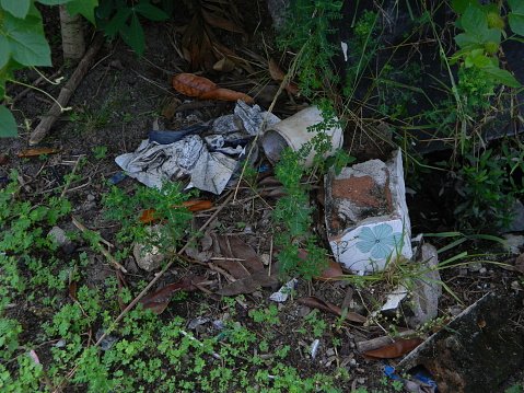 Waste that can damage the environment is often found in urban areas with poor waste management