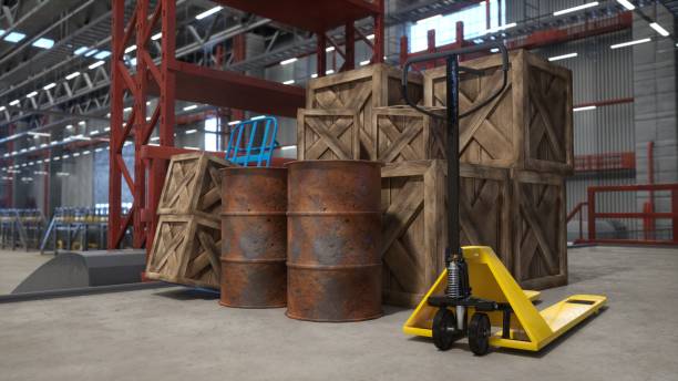 istock Logistics depot used for goods production and transportation, 3D render 2150883411