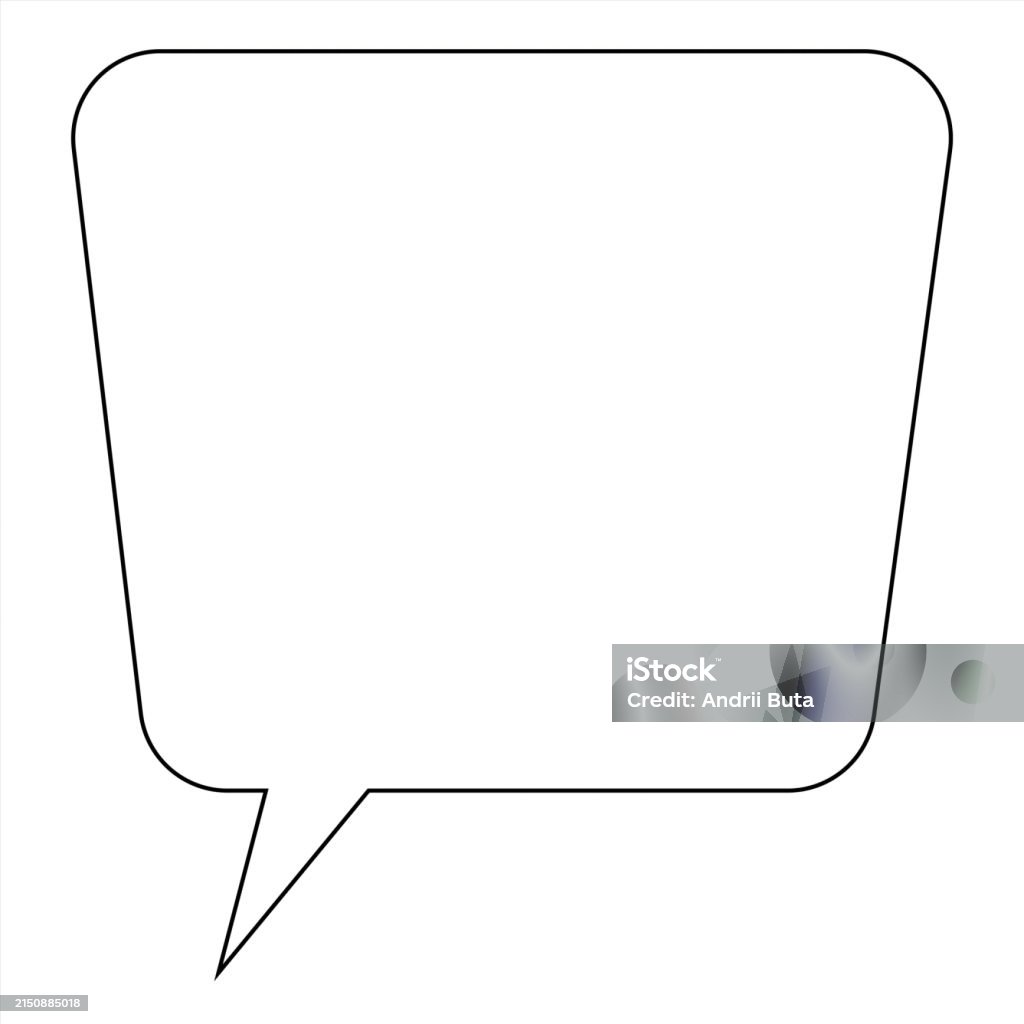 Square Bubble Design Square Speech Bubble Outline Stock Vector Stock Illustration - Download ...