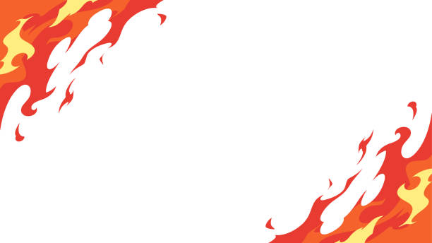 flame Flame effect background illustration_16:9 battle stock illustrations