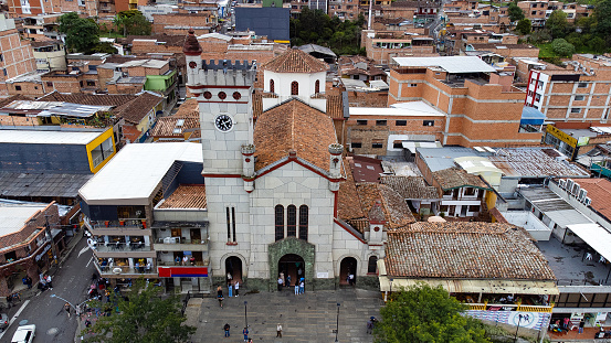 Saint Anthony of Prado, Medellin - Colombia. April 28, 2024. It is a district of the municipality of Medellin, located in the southwest of the city