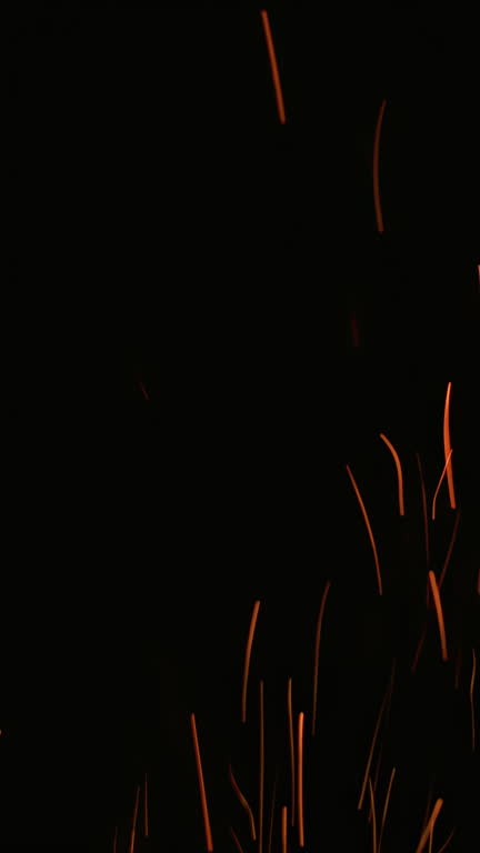 Vertical sparks texture fire glow orange black