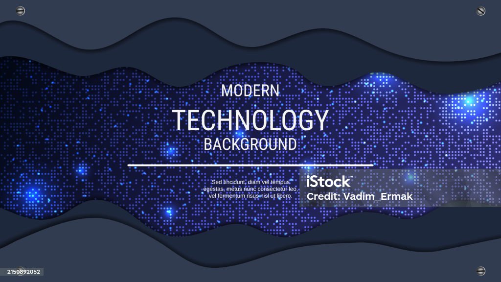 Modern Technology Style Vector Background Stock Illustration - Download ...