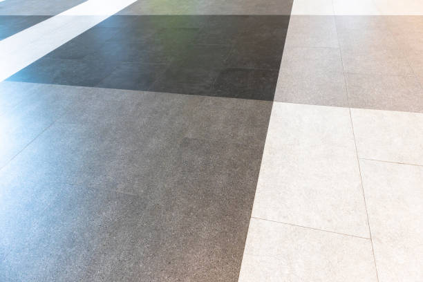 istock The exterior walkway is made of concrete in a rectangular shape. 2150902447
