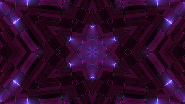 Abstract Kaleidoscope Background. Motion Graphics Pattern. 4K Fractal Animation Footage