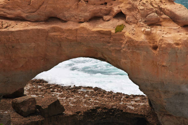 Great Ocean Road Limestone Cliffs and bay. Daytime.