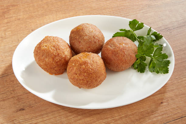 istock Stuffed Meatballs In White Plate 2150914629