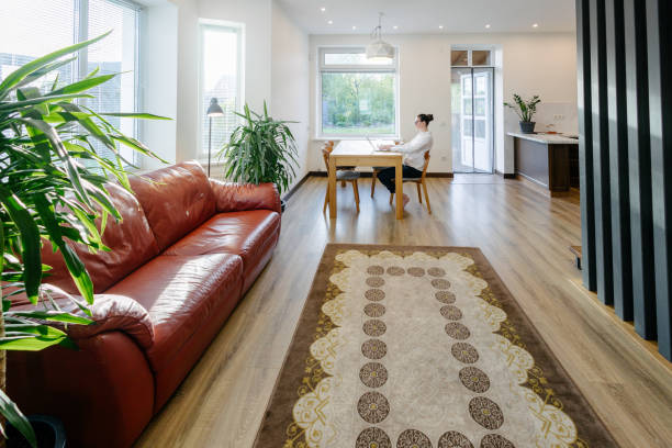 istock Woman working in modern private home interior 2150918650