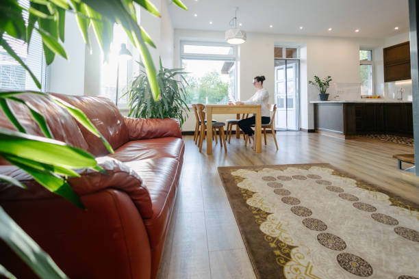istock Woman working in modern private home interior 2150918973