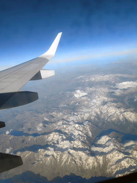 istock Top view from a place of landscape and snow mountains. 2150919968