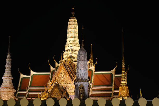 istock Beautiful temples at night in Thailand. 2150921681