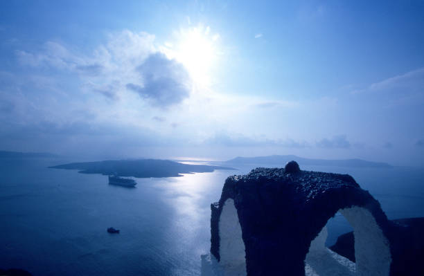 Sunset, landscape, architecture and animals of Santorini
