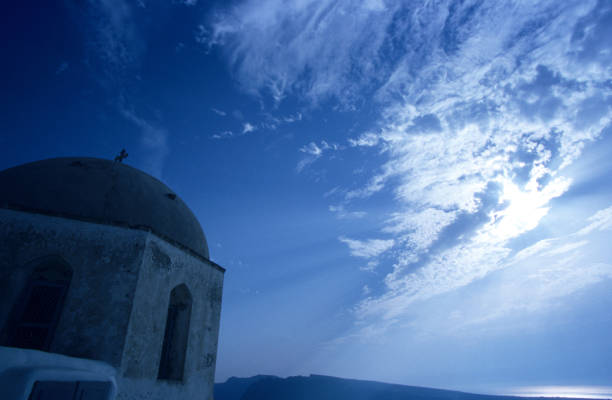 Sunset, landscape, architecture and animals of Santorini