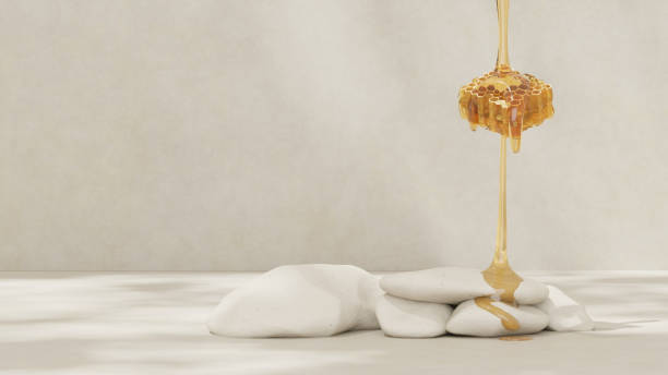 istock Honeycomb background product podium display 3d stand 2150928846