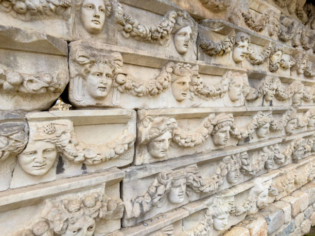 A large peace of the crown of the Ptolemian Monument. This piece alone is about 1.6 meters high and sat atop the conical roof.