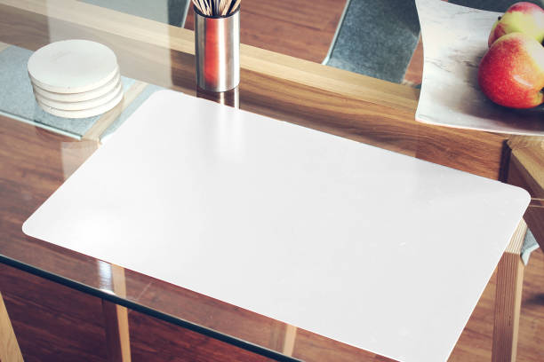 istock Placemat and Napkin Mockup on Table 2150940136