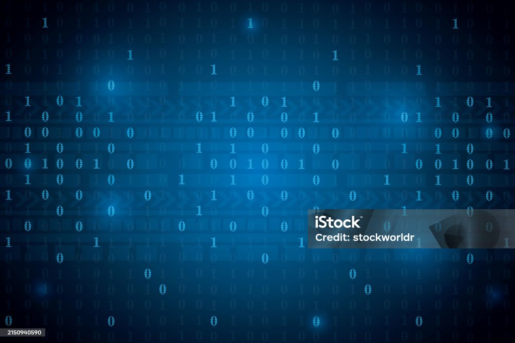 Abstract Technology Binary Code Background Stock Illustration ...
