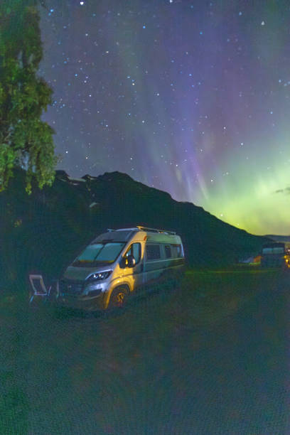 istock Camping Under Starry Sky With the Northern Lights 2150946297