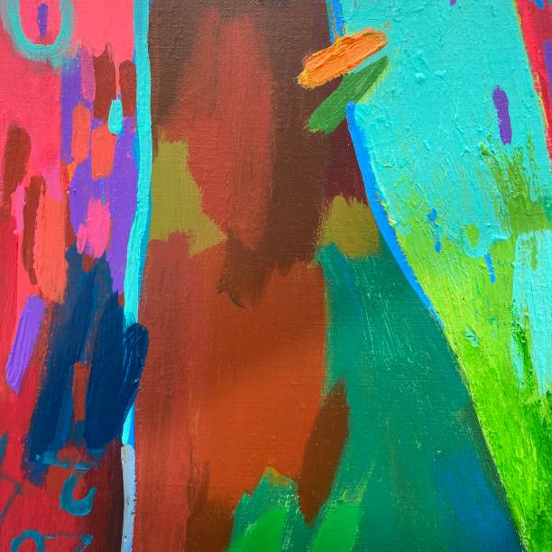 istock Abstract bright painting texture. Modernist art with vibrant color spots. Modern geometric style. 2150952474