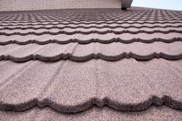 istock Composite brown roof tile background close up 2150953180